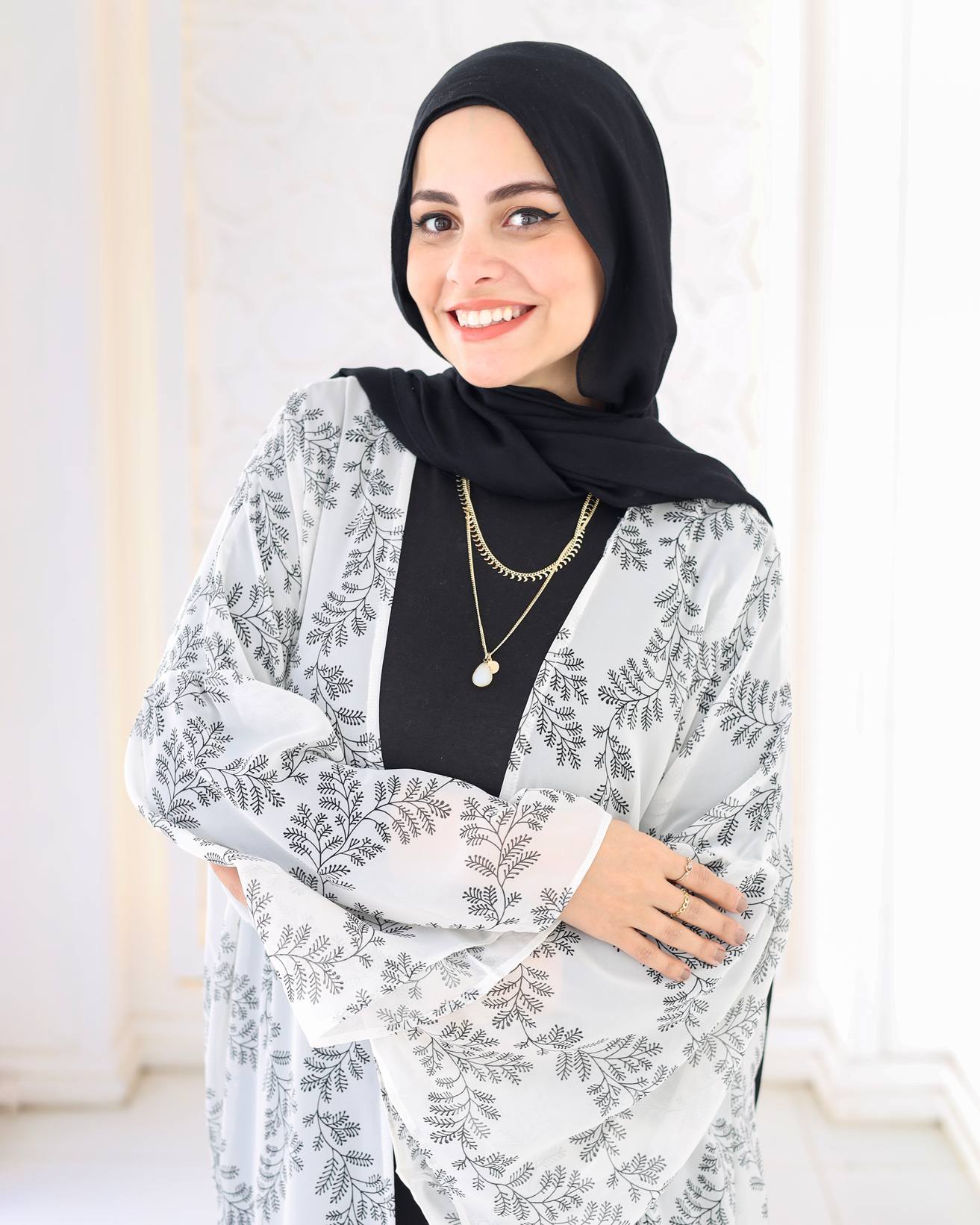 Leafy Chiffon Cardigan