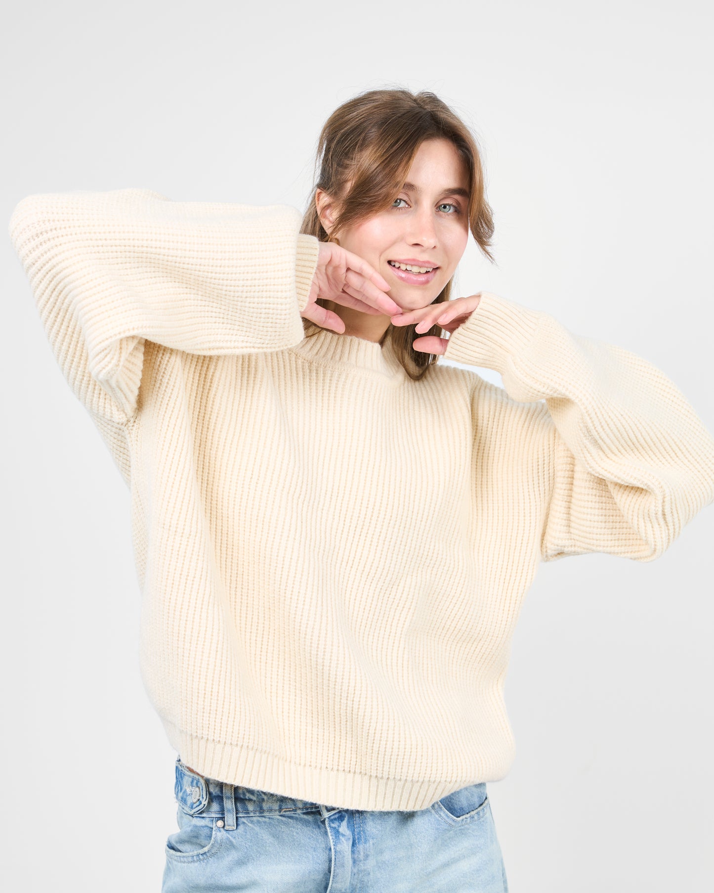 Off-white Textured Sweater
