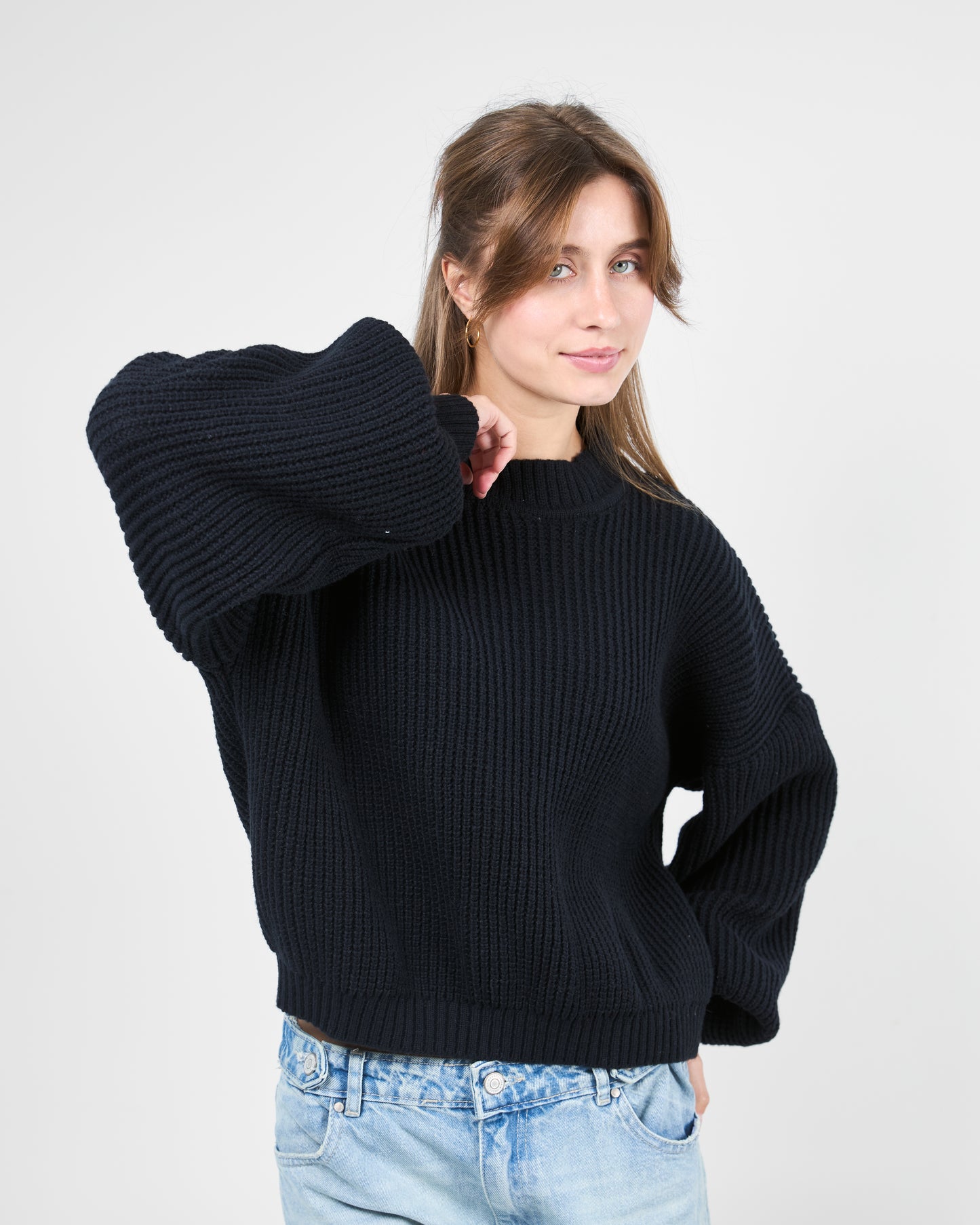 Black Textured Sweater