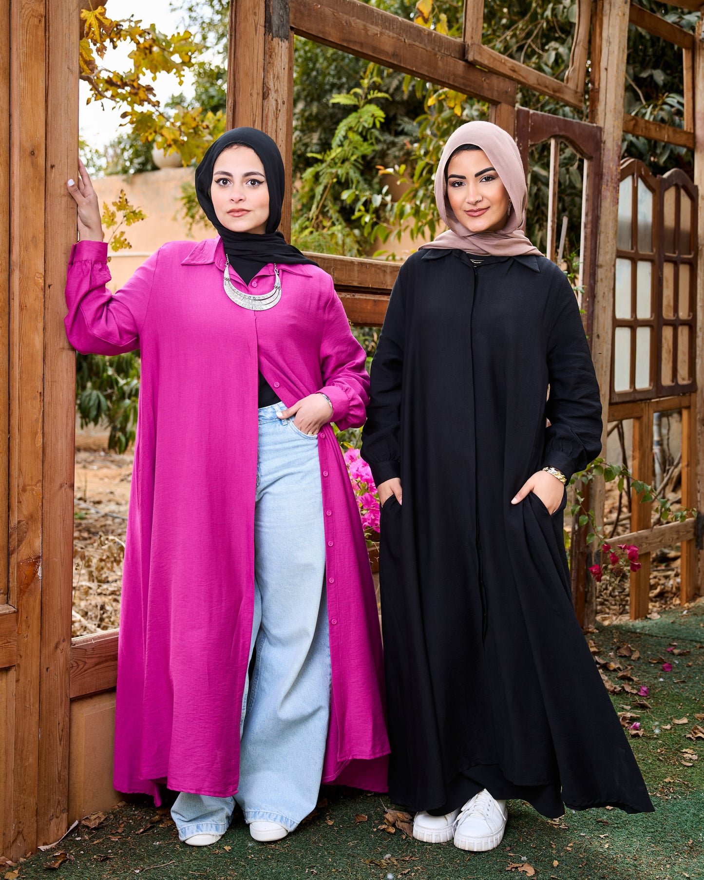 Flowy Linen Shirt Dress (Black)