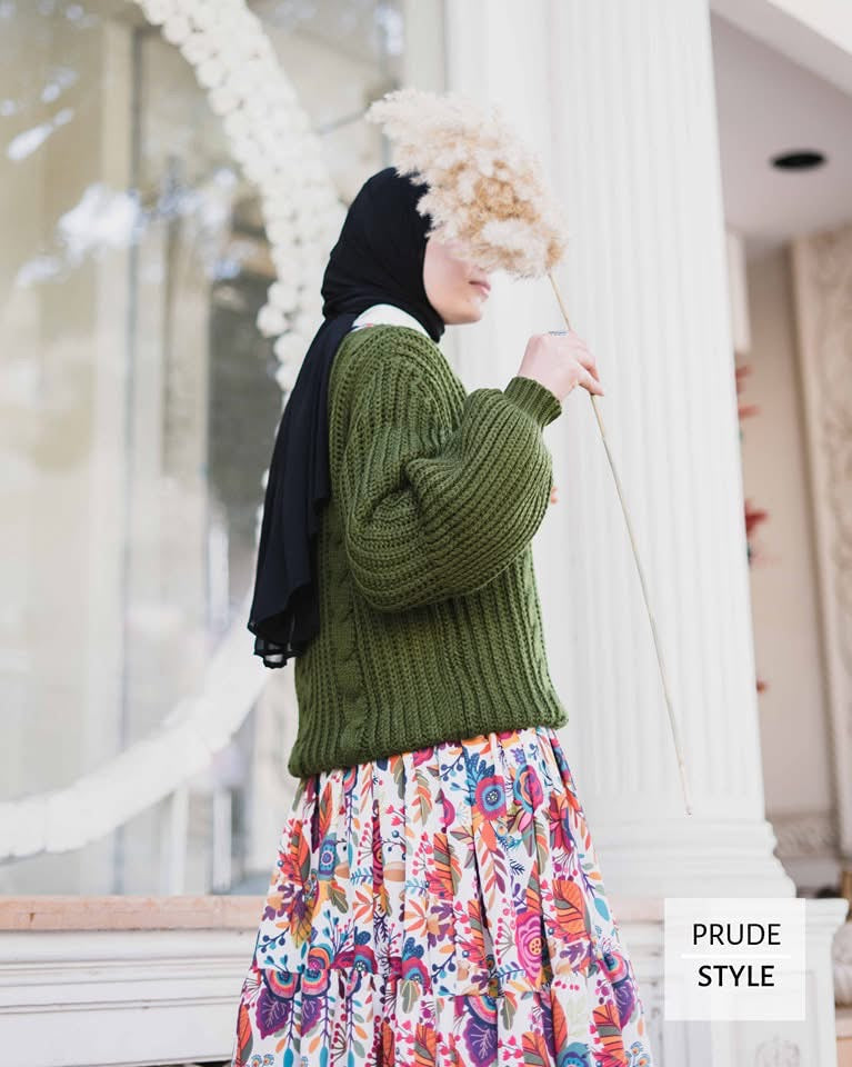 Buffy sleeves sweater in olive