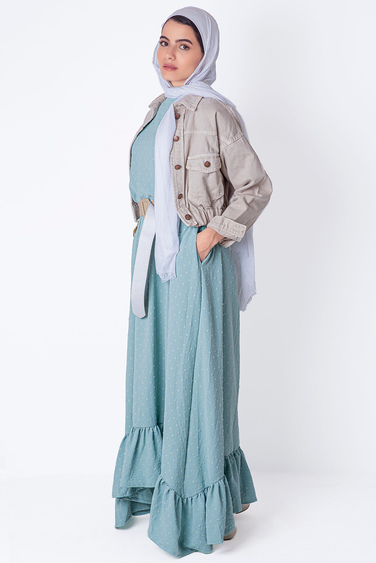 Aqua Sleeveless Dress