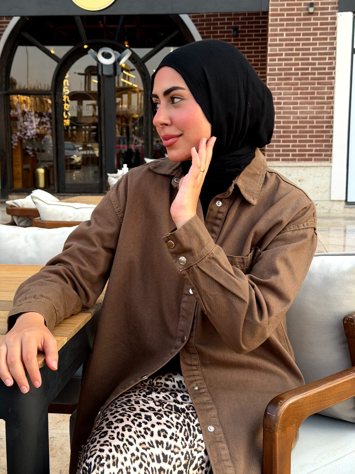 Oversized Brown Denim Shirt/Jacket