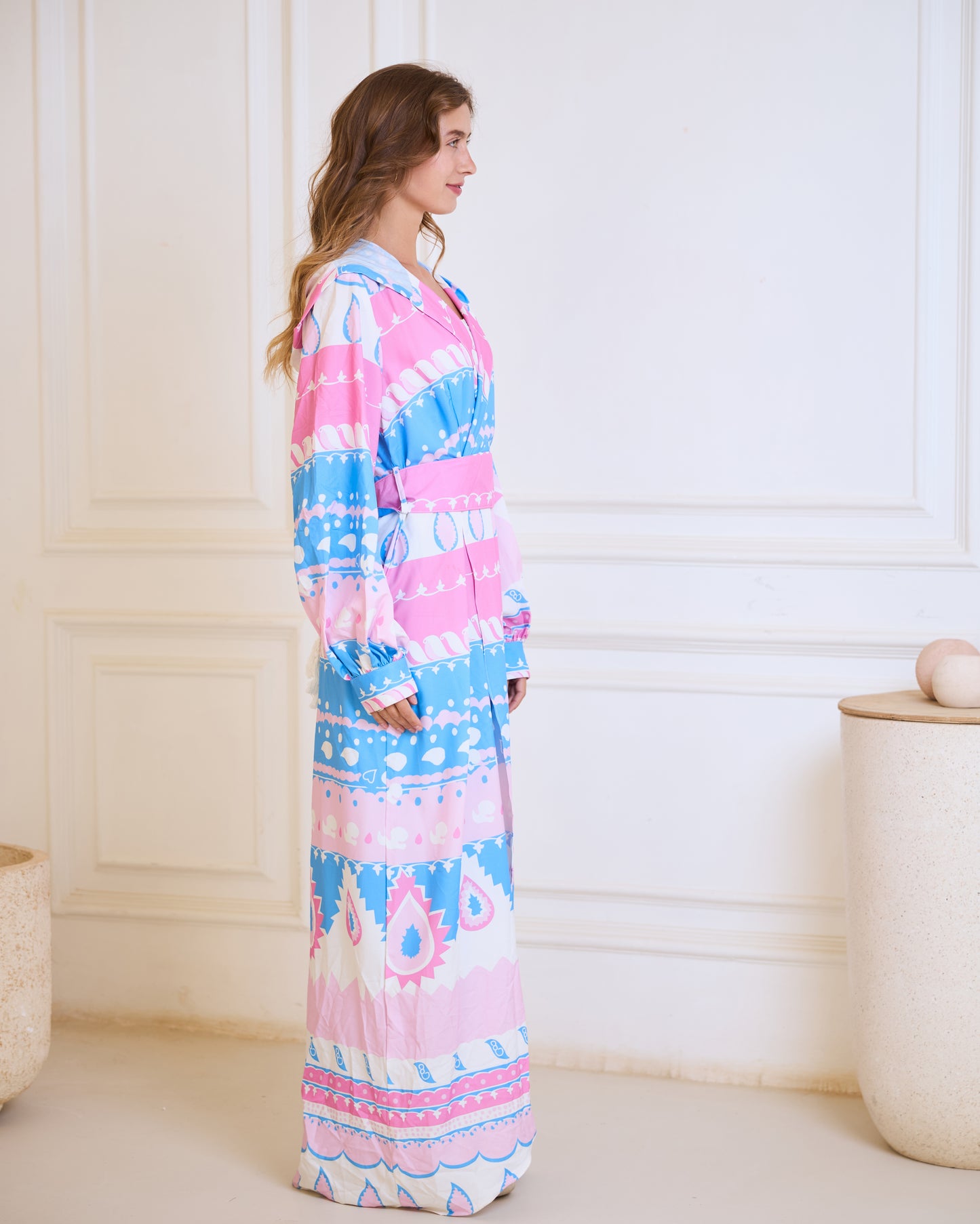 Candy-Pop Geometric Wrap Dress