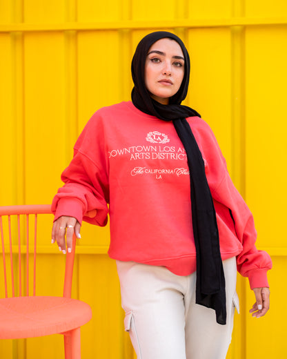 Crew neck in watermelon