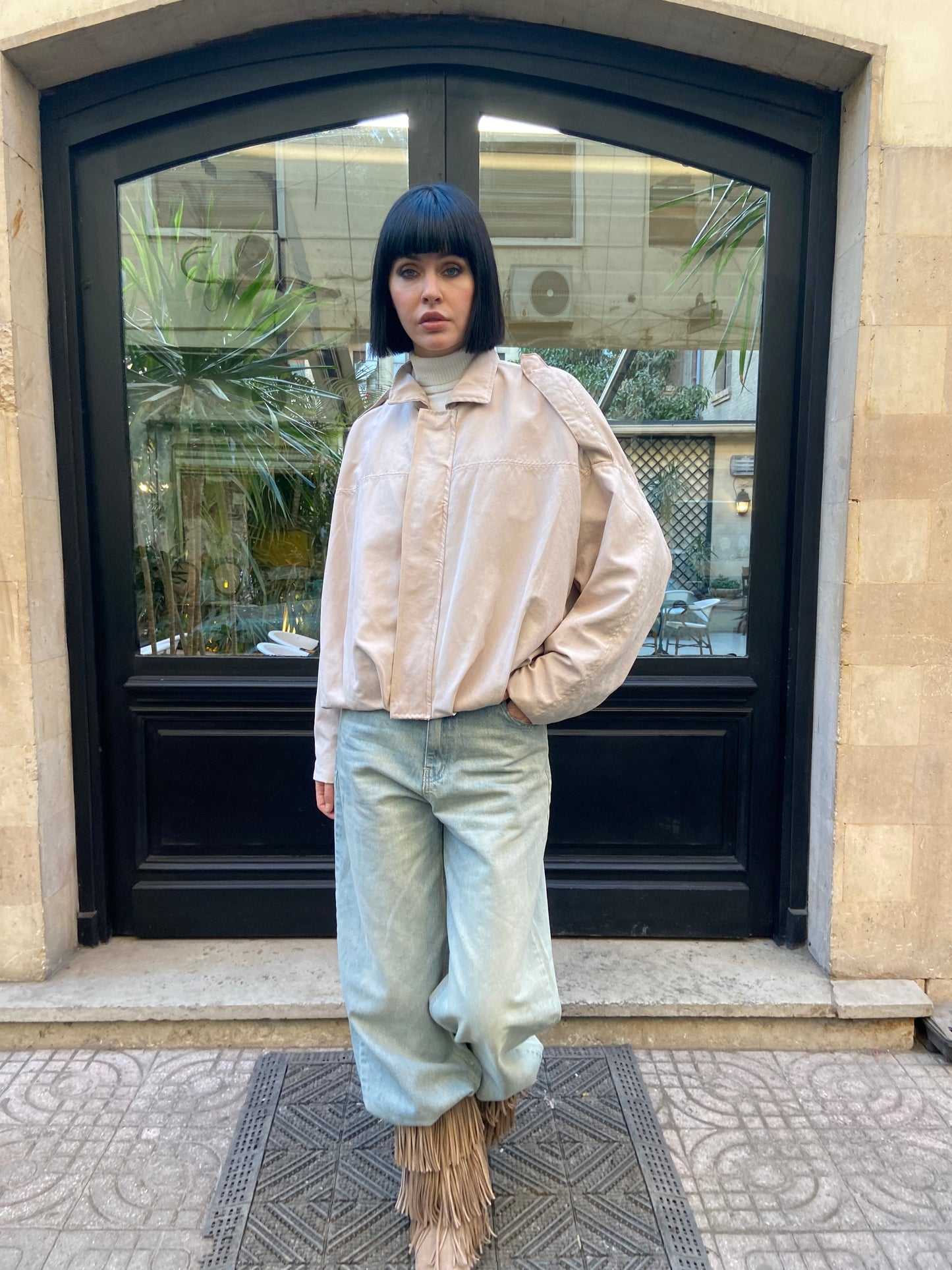 Urban Soft suede Jacket in camel