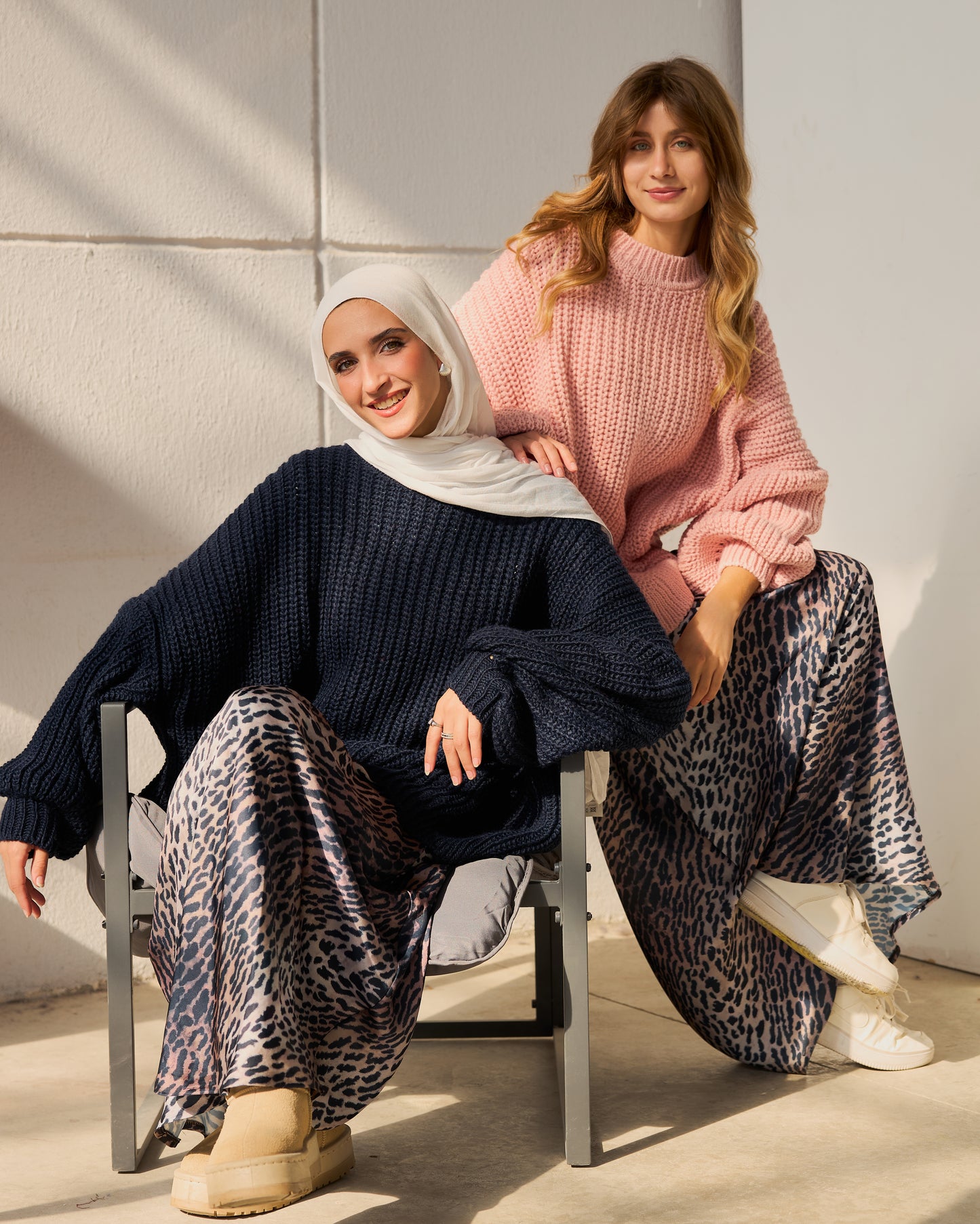 Oversized Chunky Knit Sweater in Rose