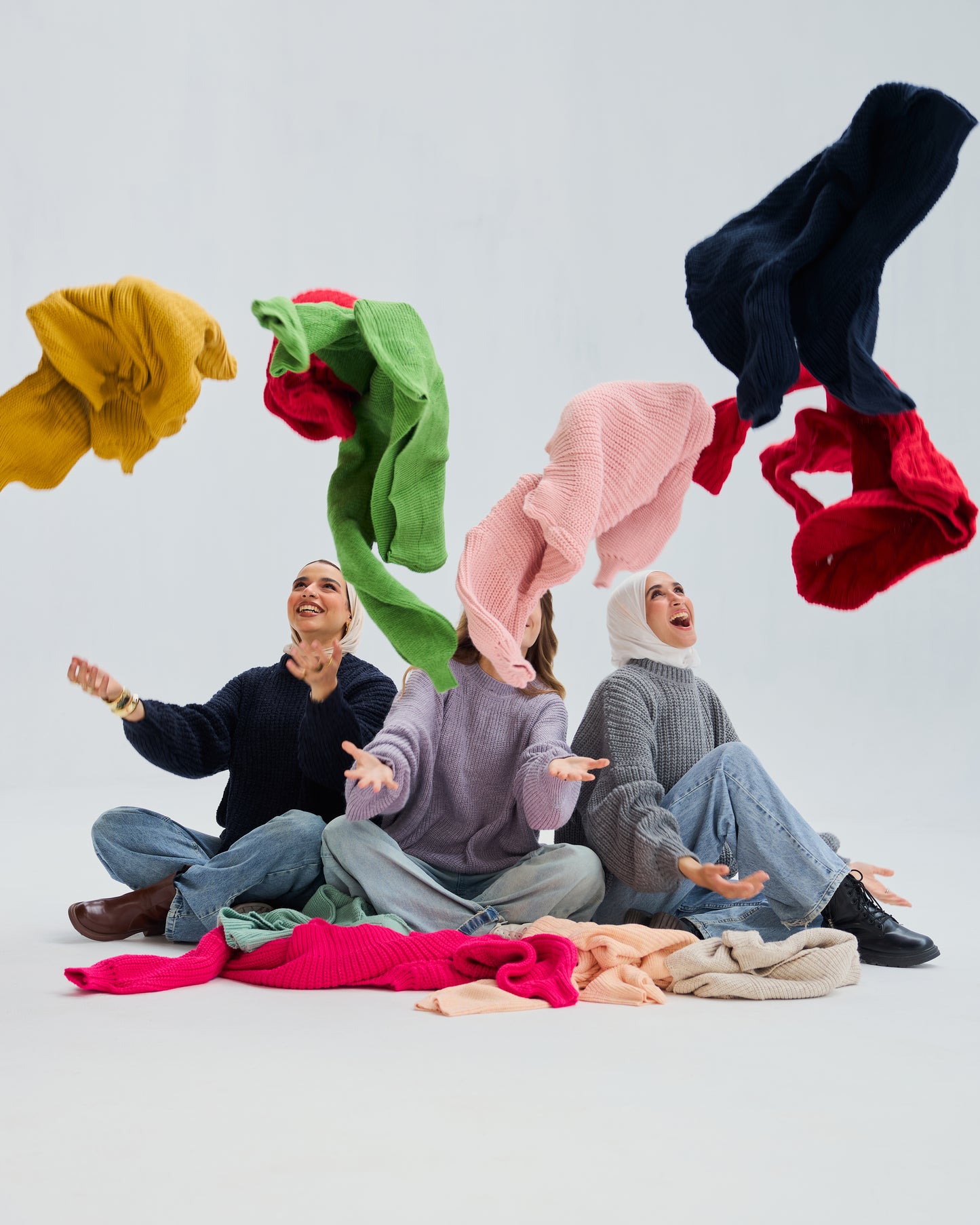 Oversized Chunky Knit Heavy  Sweater in Grey