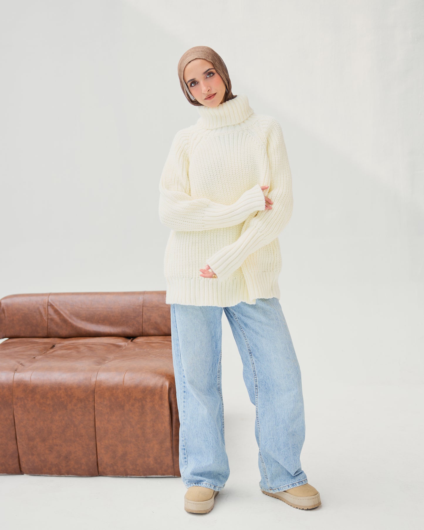 Everyday cozy sweater in off white
