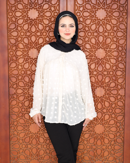 Chiffon blouse with bubbles