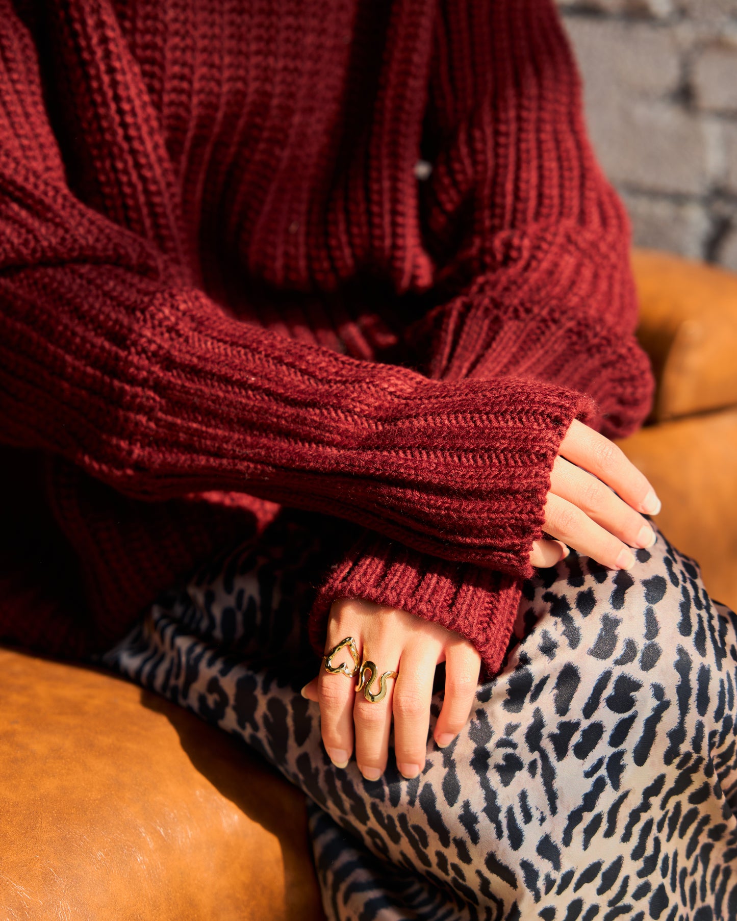 Everyday cozy sweater in Burgundy