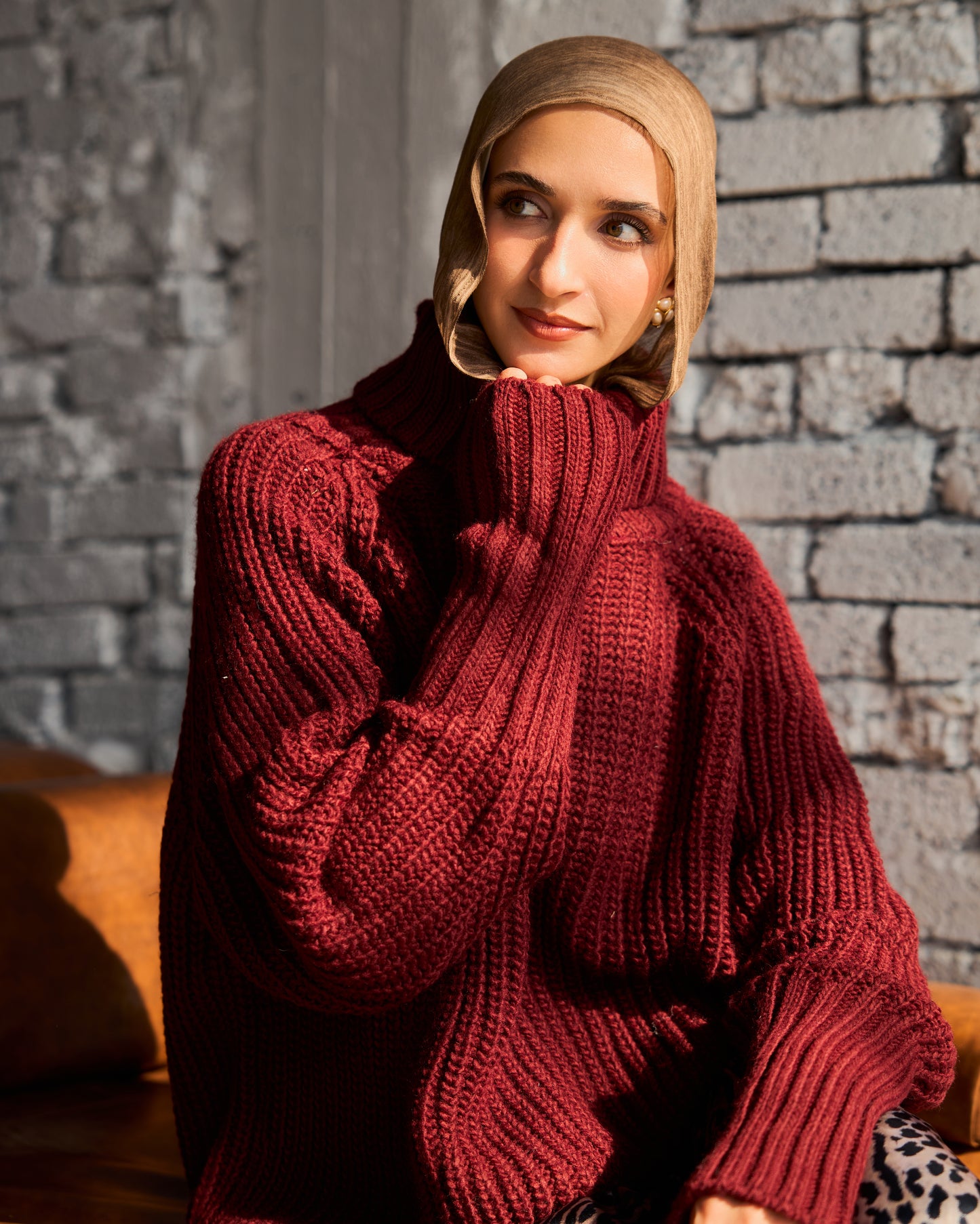 Everyday cozy sweater in Burgundy