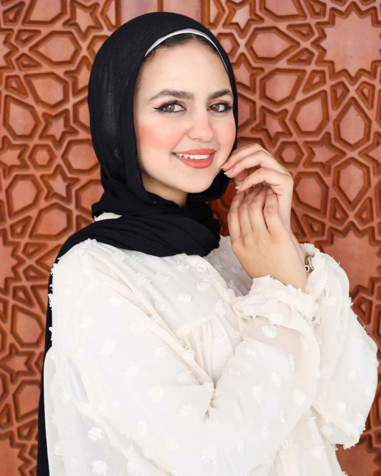 Chiffon blouse with bubbles