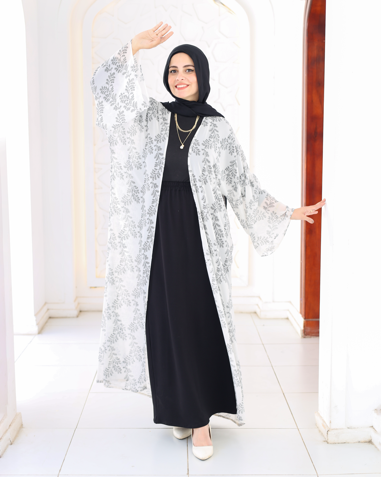 Leafy Chiffon Cardigan