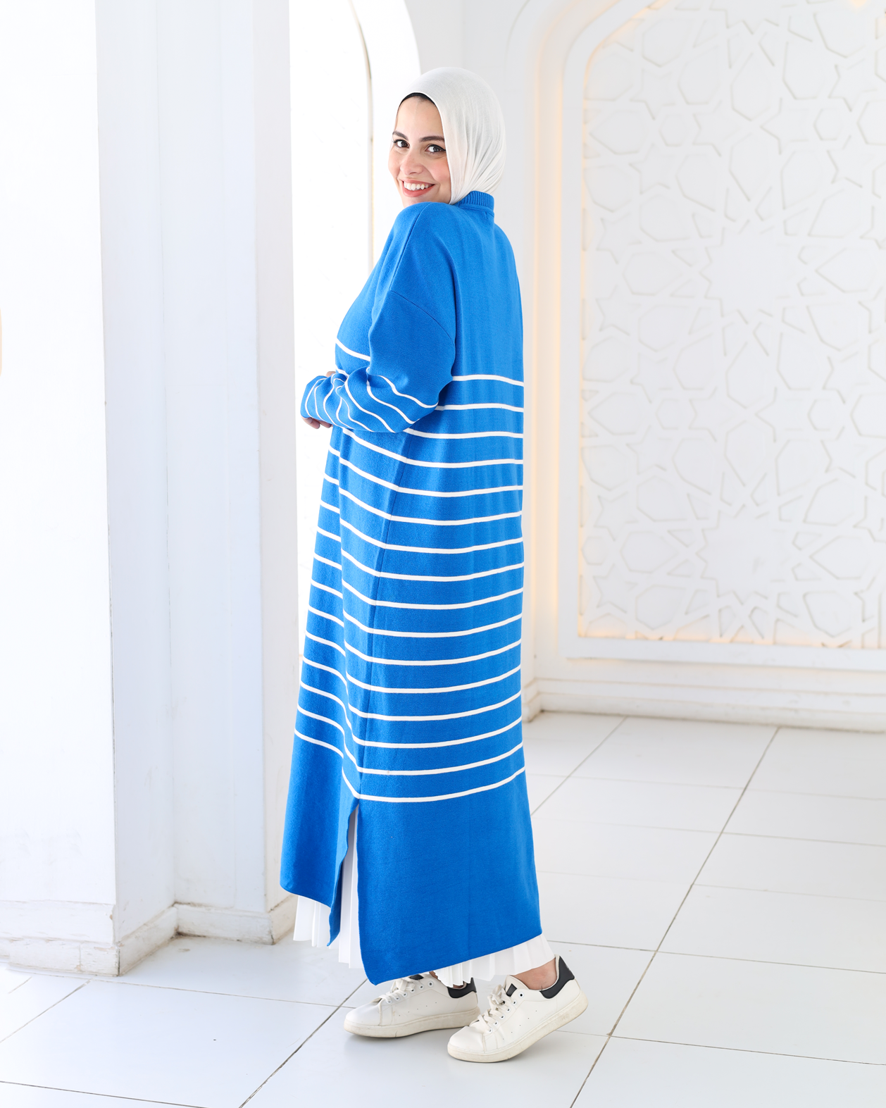 Stripped Dress in blue