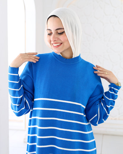 Stripped Dress in blue