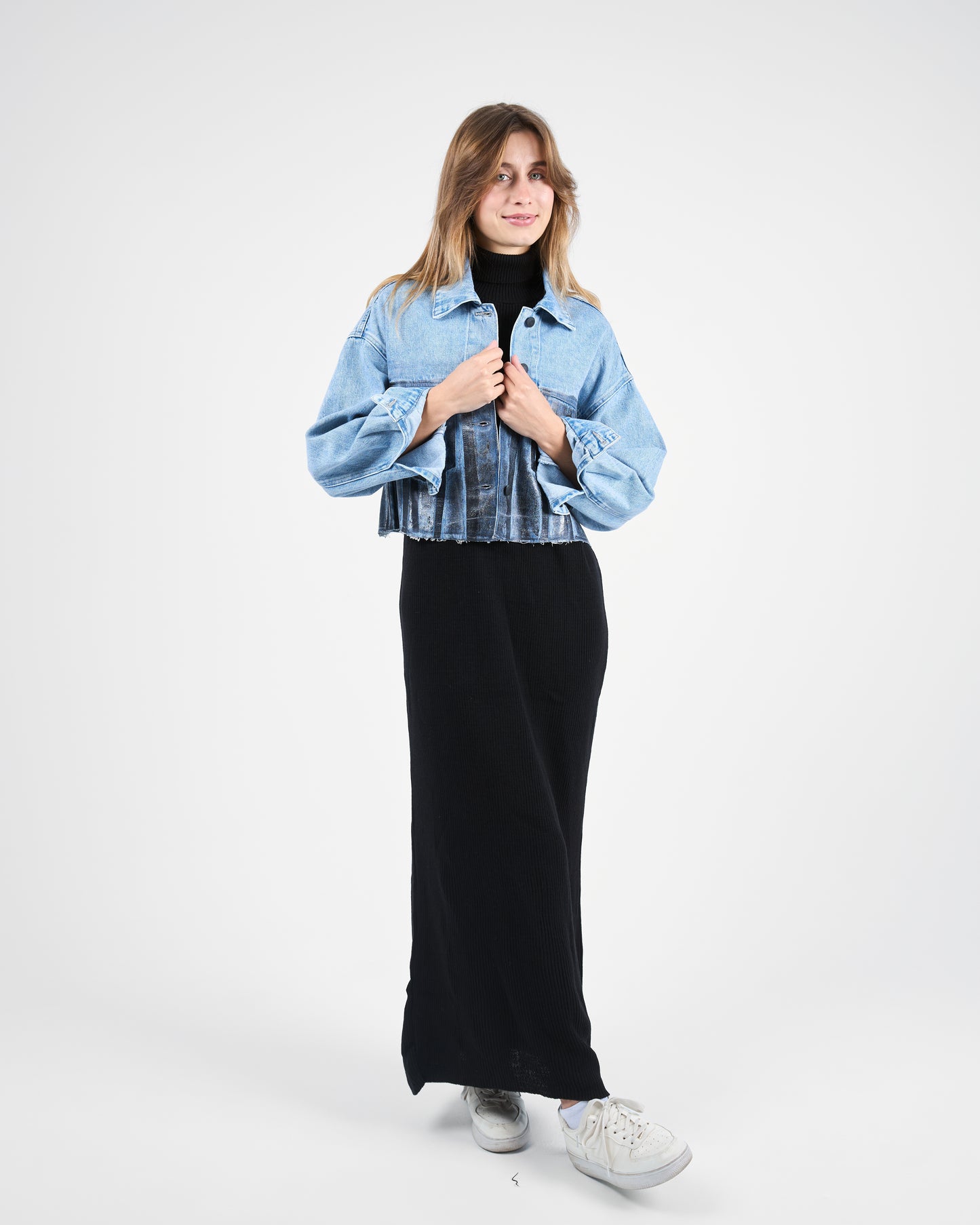 Light-Wash Blue Denim Jacket