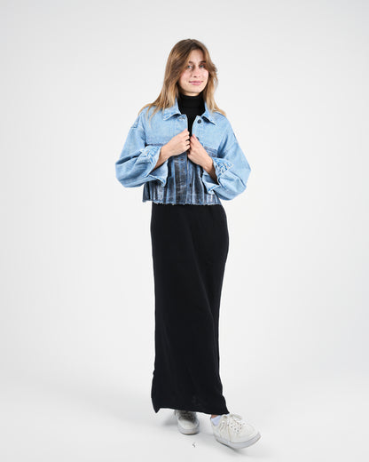 Light-Wash Blue Denim Jacket
