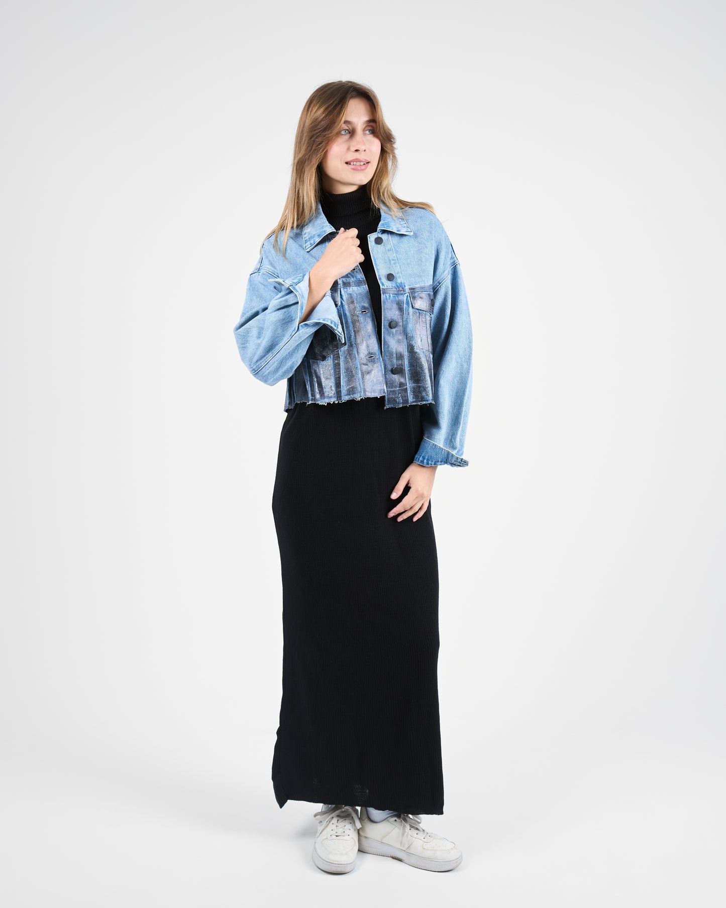 Light-Wash Blue Denim Jacket