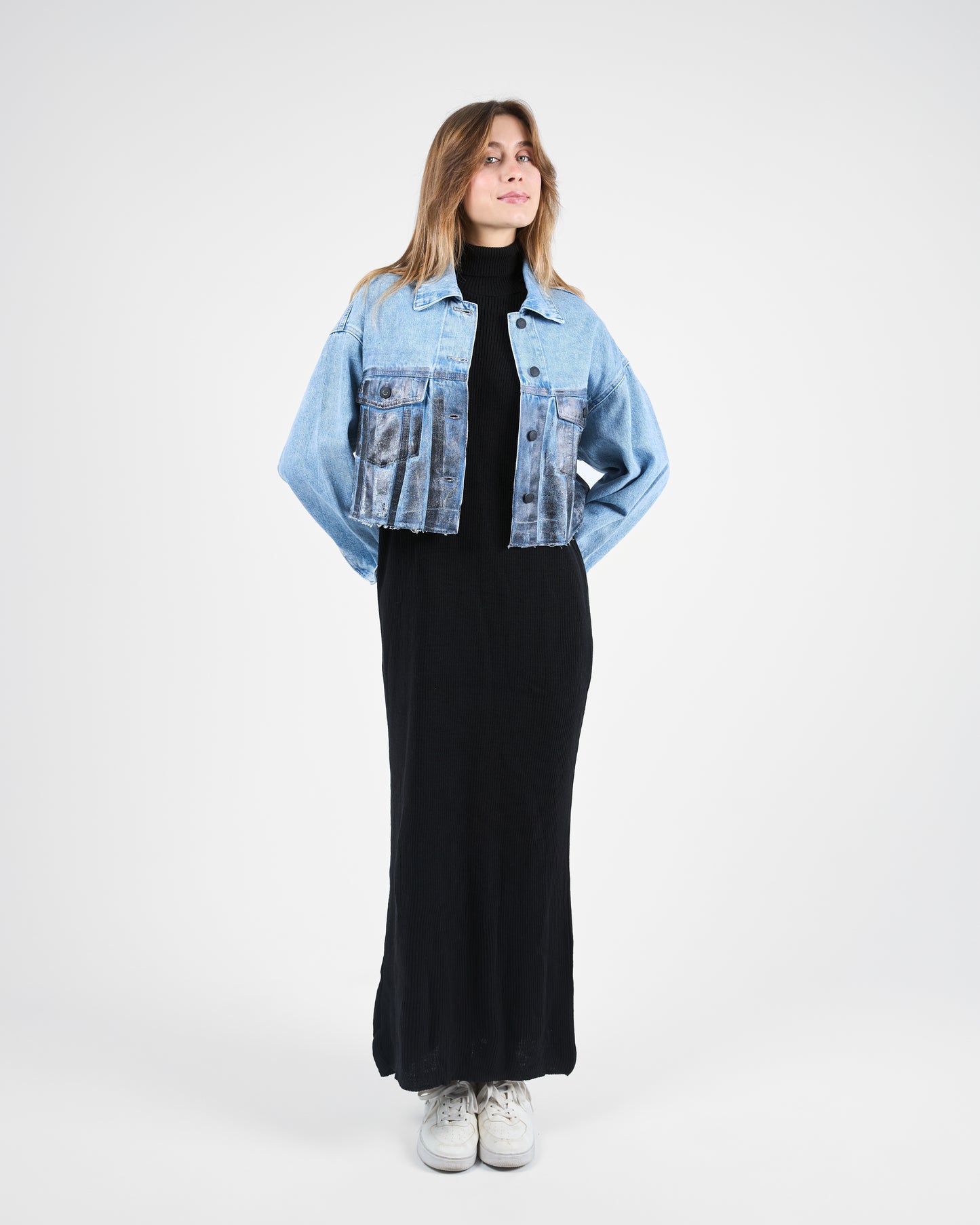 Light-Wash Blue Denim Jacket