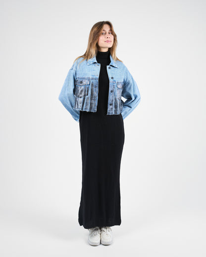 Light-Wash Blue Denim Jacket