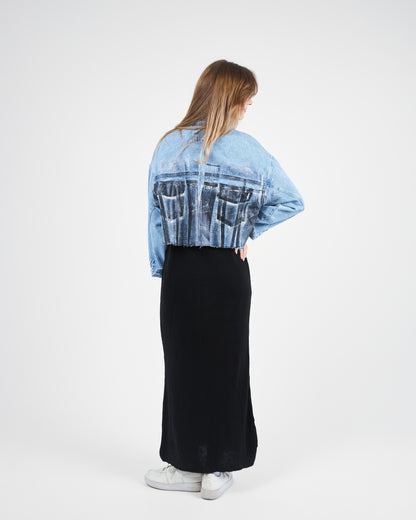 Light-Wash Blue Denim Jacket