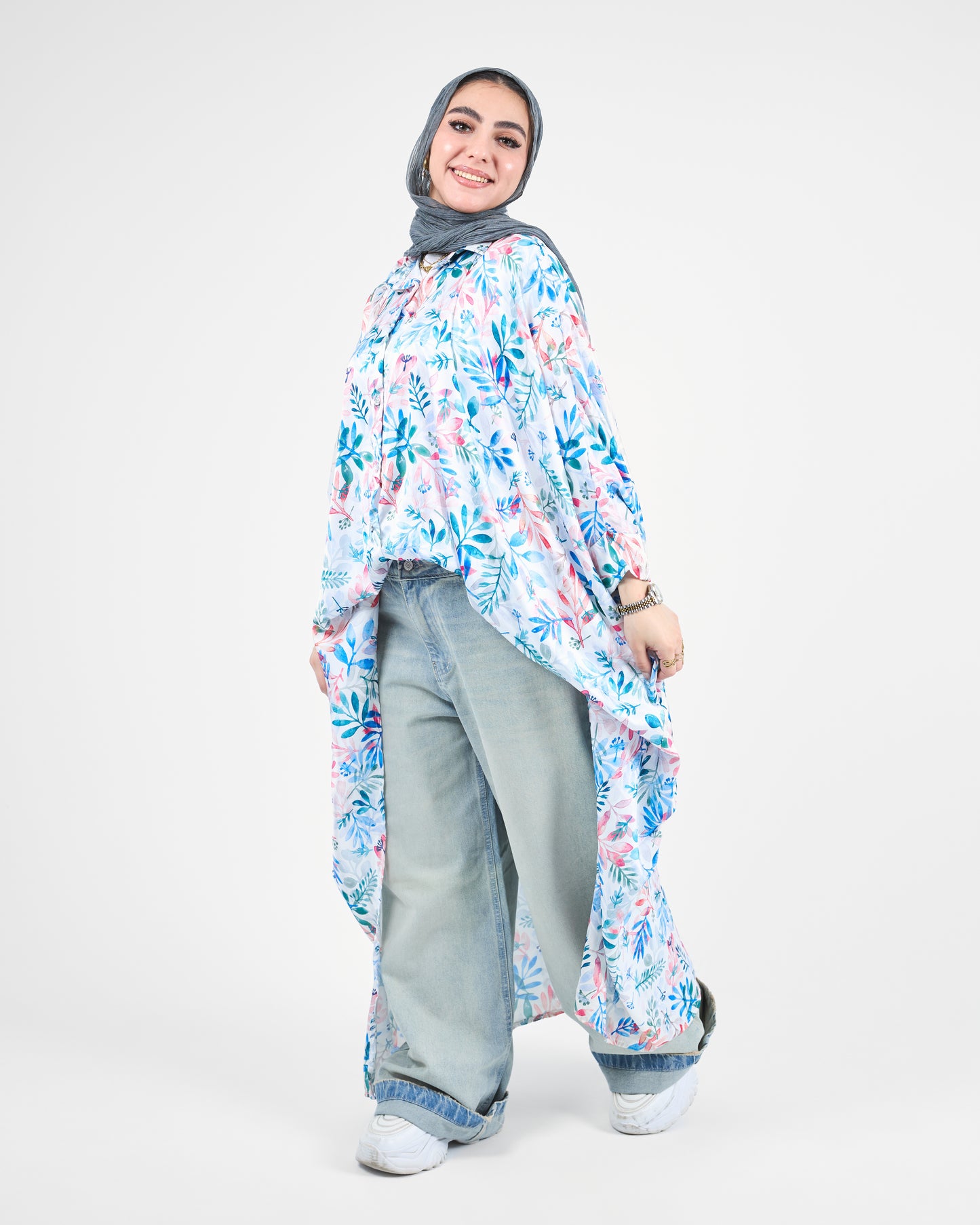 Floral Breeze Shirt Tunic