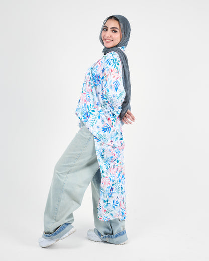 Floral Breeze Shirt Tunic