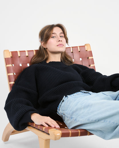 Black Textured Sweater