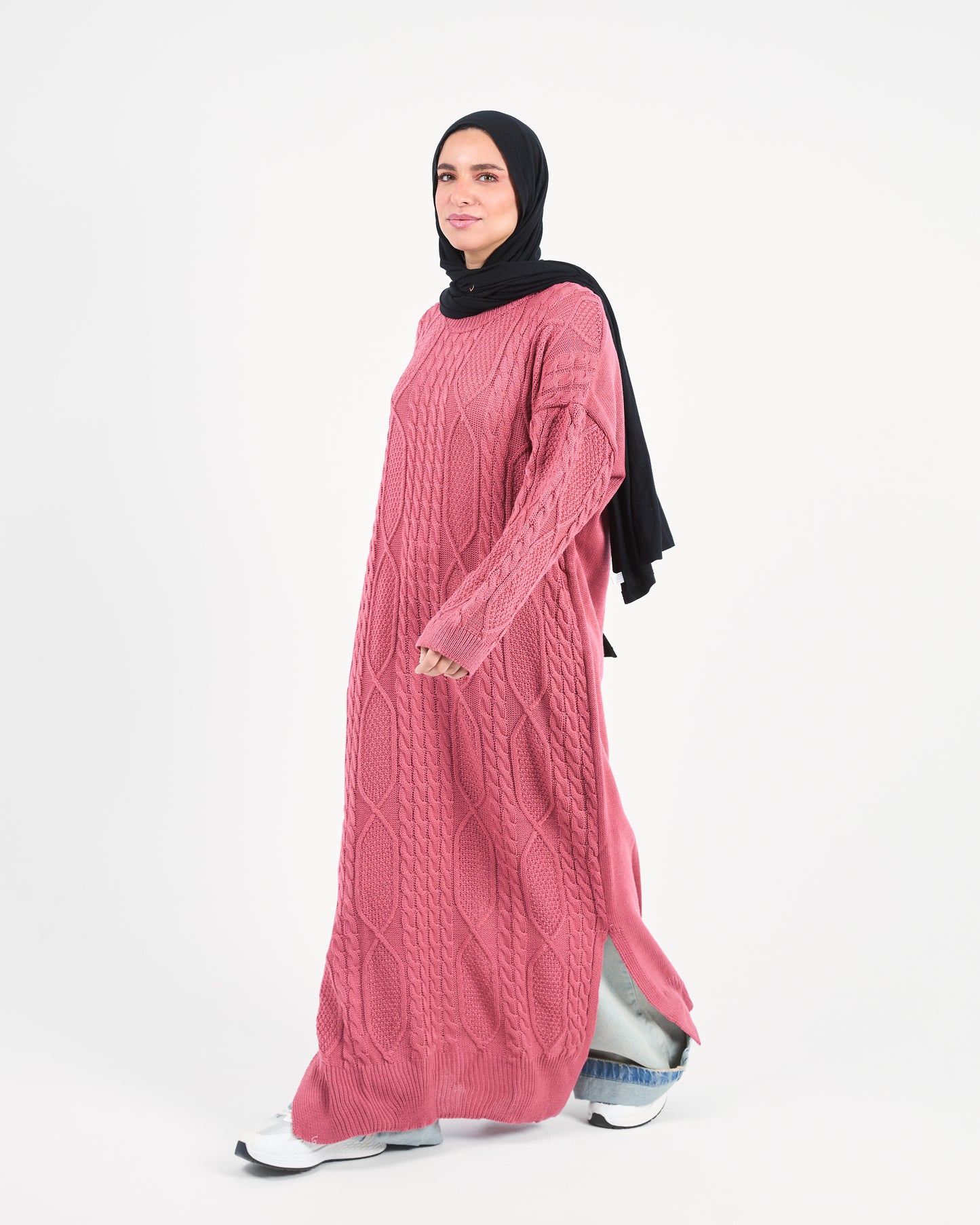 Blossom Pink Longline Knit Dress