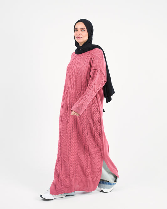 Blossom Pink Longline Knit Dress