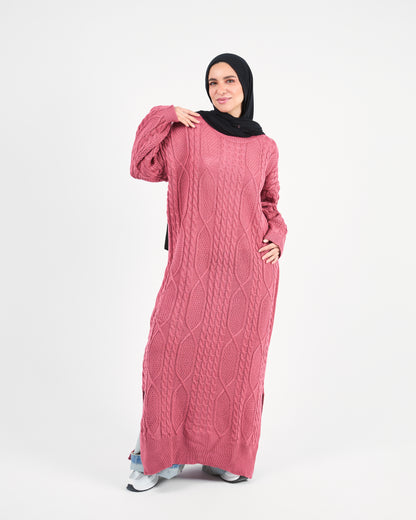 Blossom Pink Longline Knit Dress