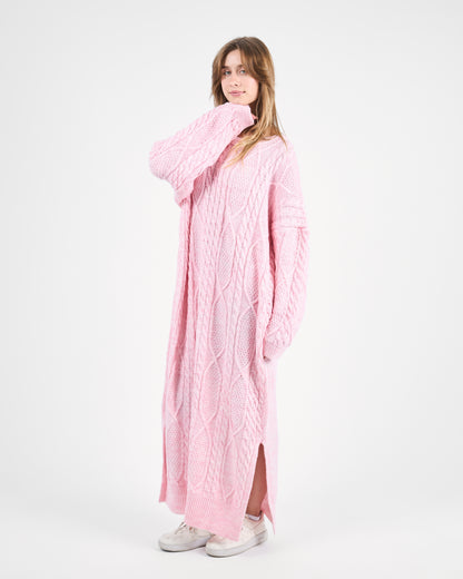Pastel Rose Longline Knit Dress