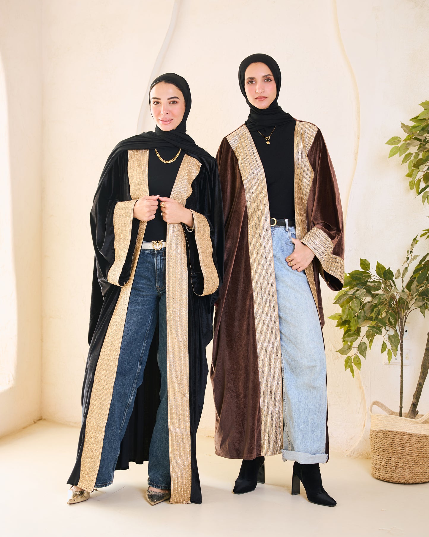 Gilded Mocha Velvet Kaftan
