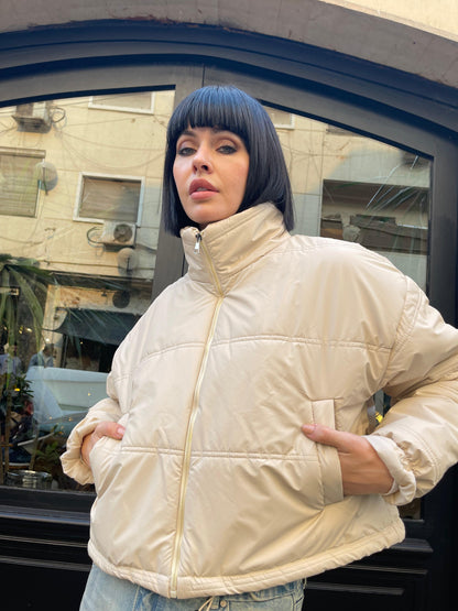 Beige puffer jacket