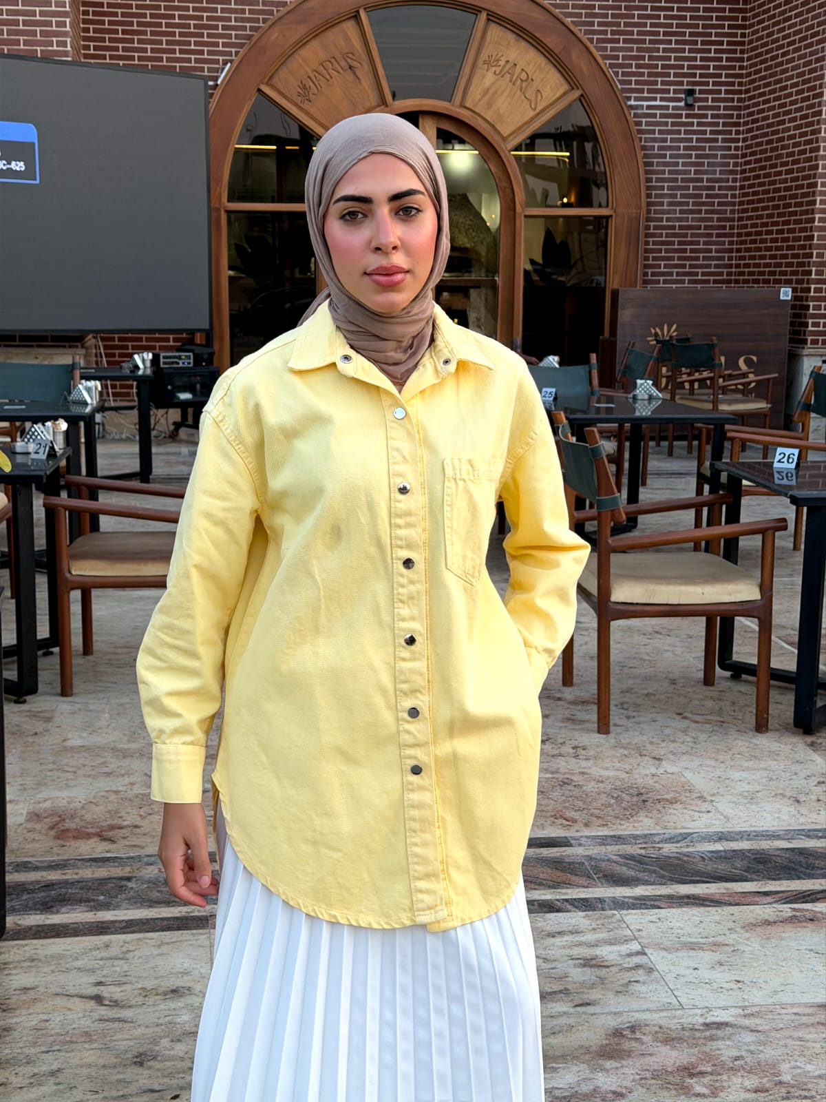 Oversized Yellow Denim Shirt/Jacket