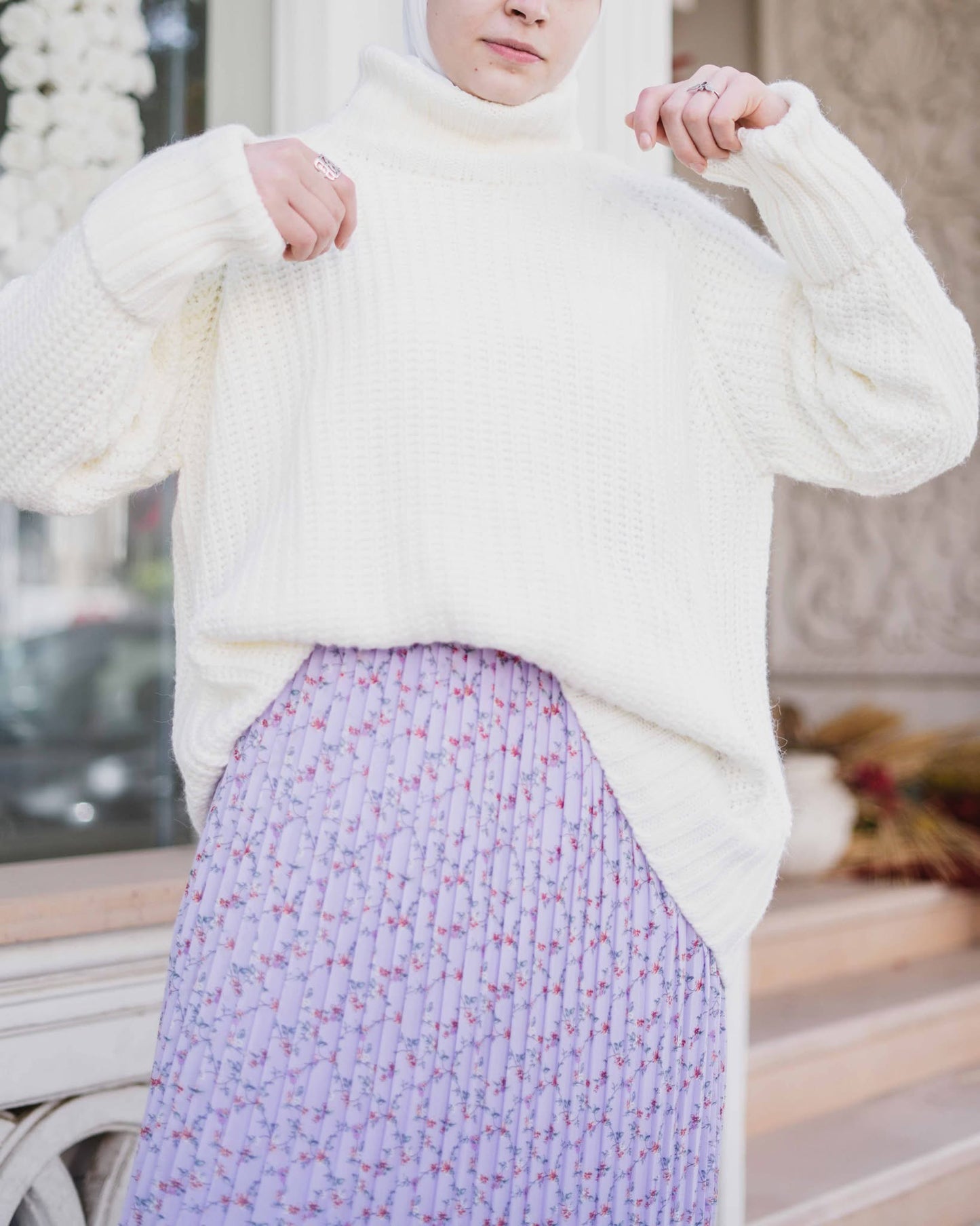 Everyday sweater in off white