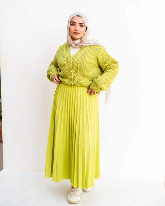 Pleated skirt lemon