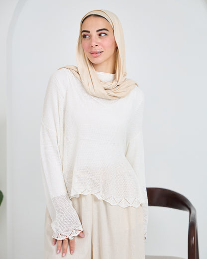Luna Crochet Knit Blouse