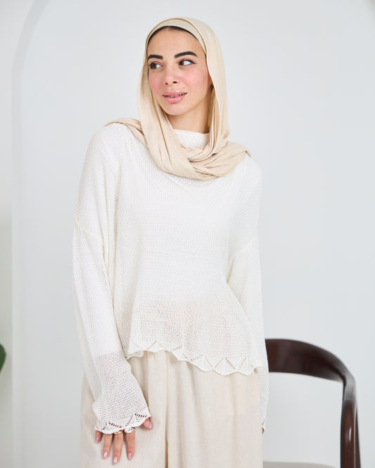 Luna Crochet Knit Blouse