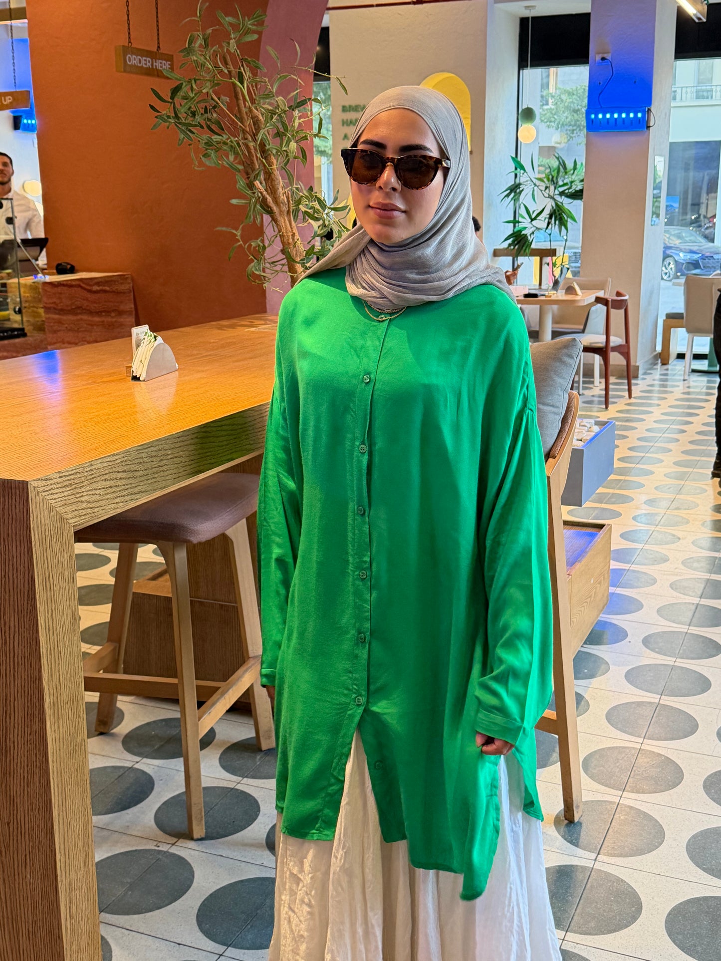 Green Over Sized Shirt