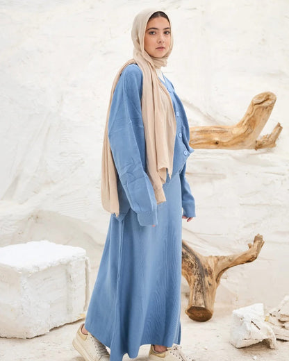 Azure Elegance Knit Set