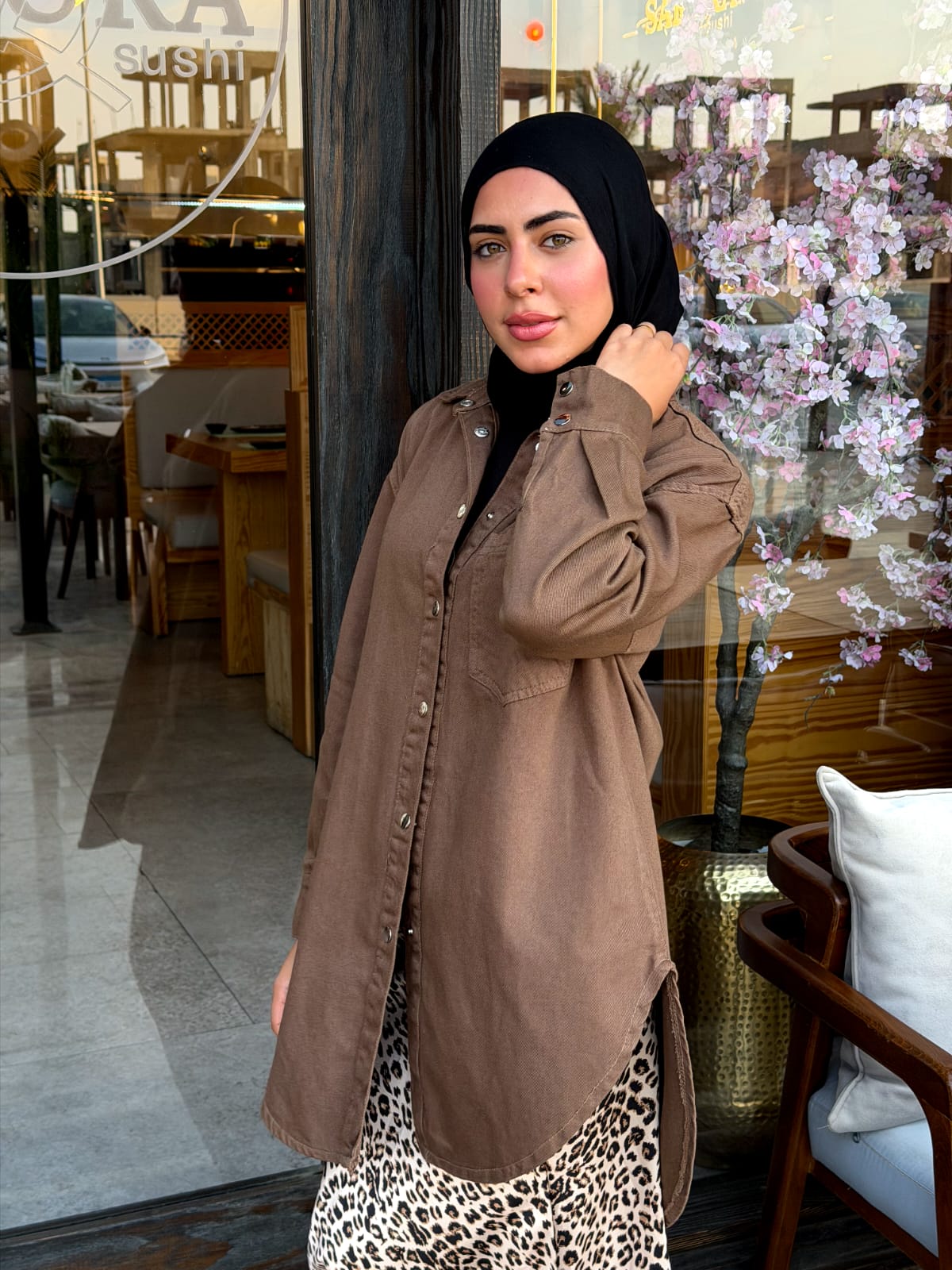 Oversized Brown Denim Shirt/Jacket