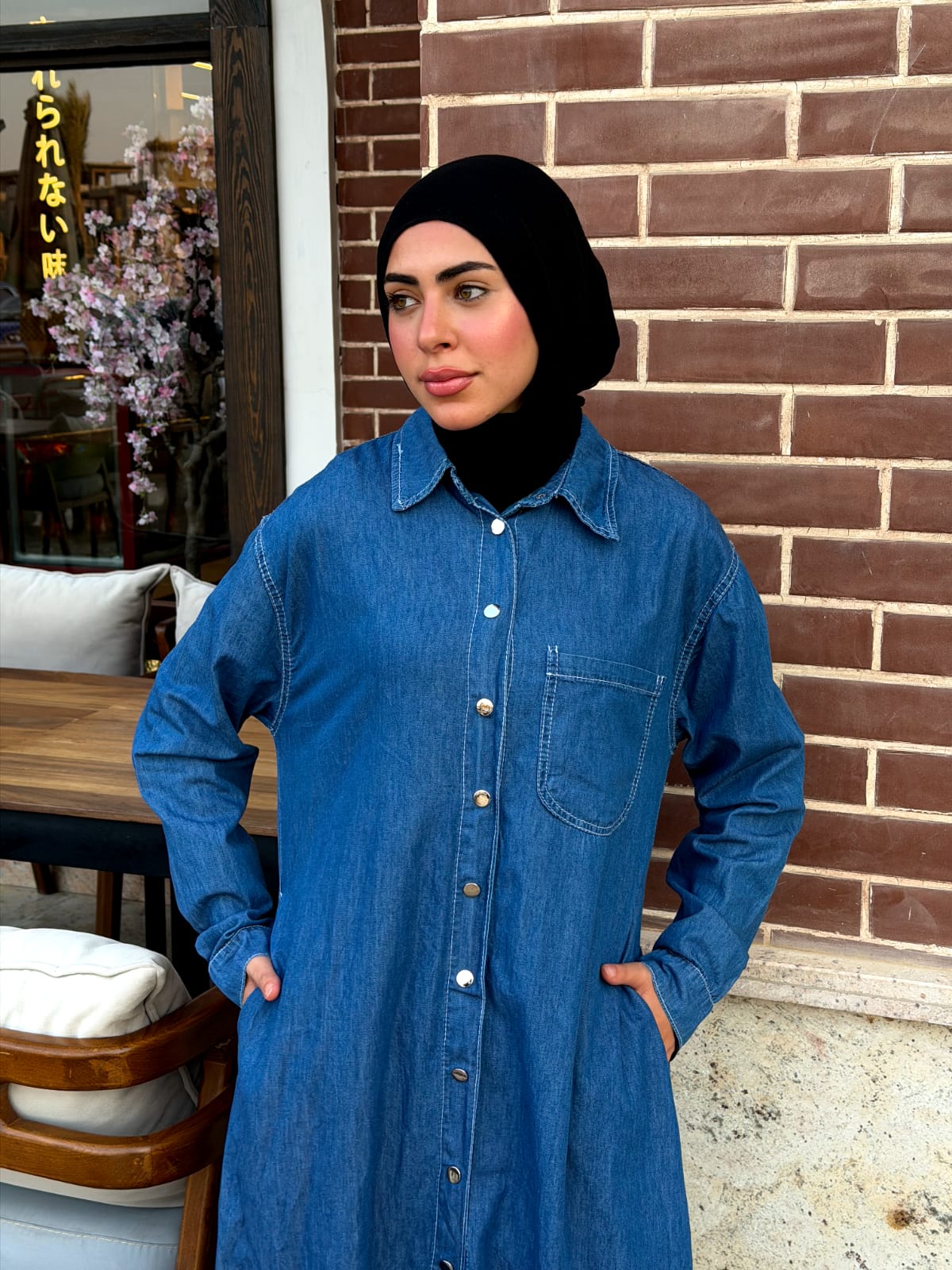 The Indigo Denim Maxi Shirt Dress