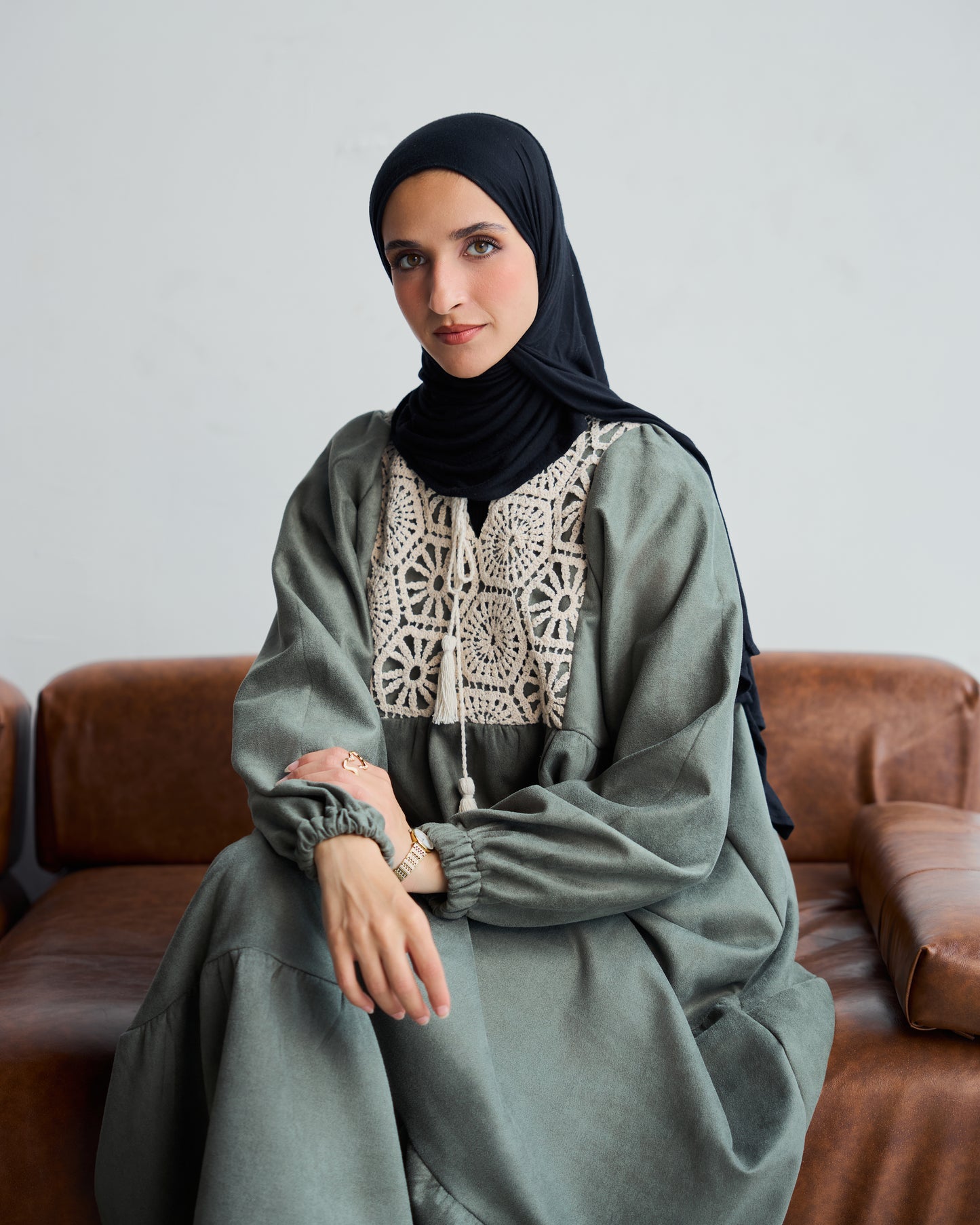 Maxi Tiered Dress light in Olive