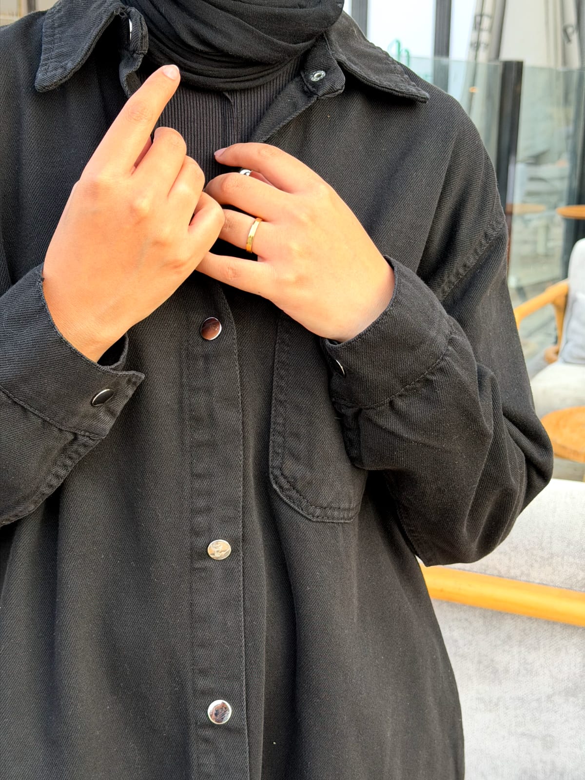 The Noir Longline Denim Overshirt