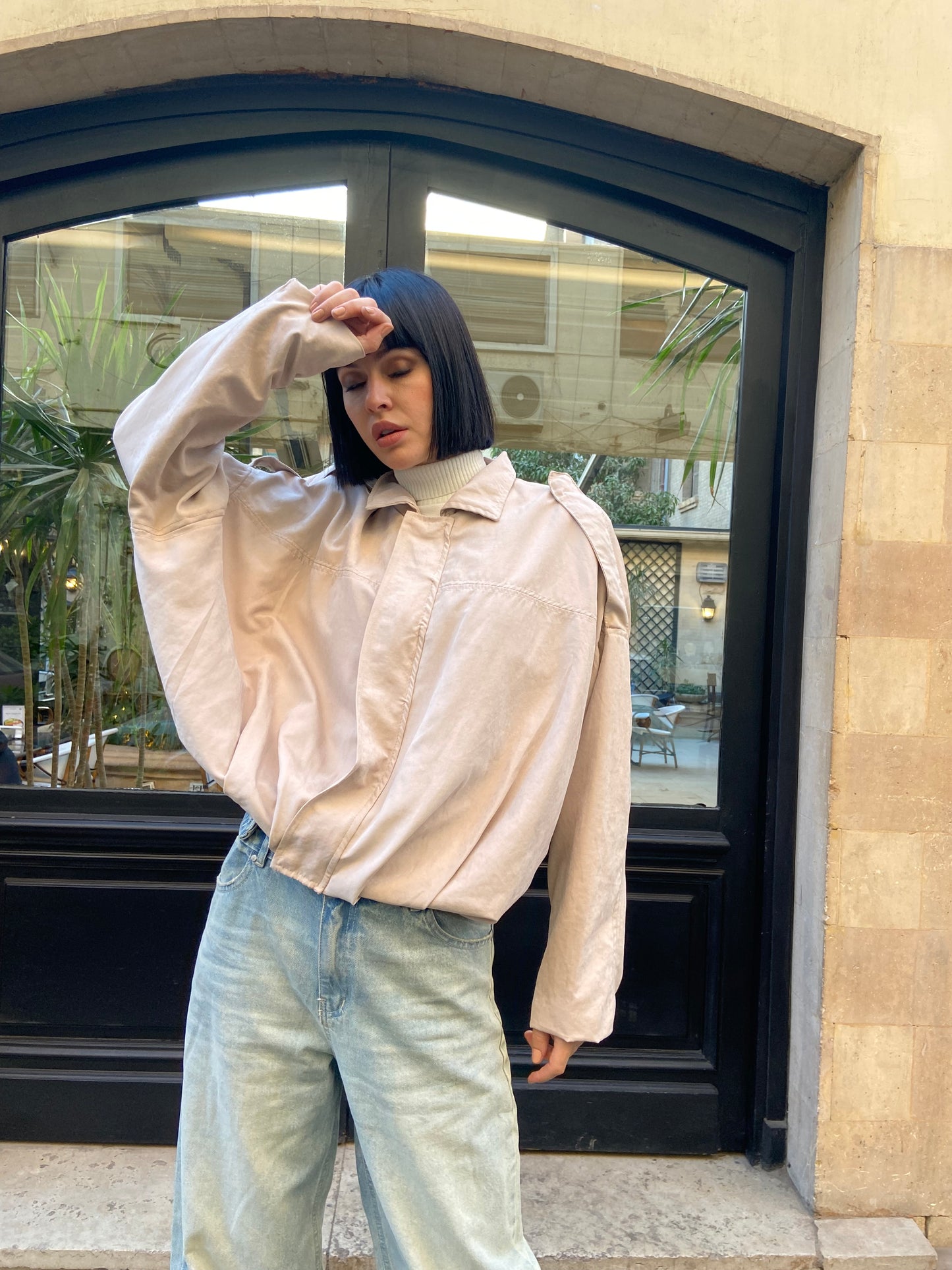 Urban Soft suede Jacket in camel