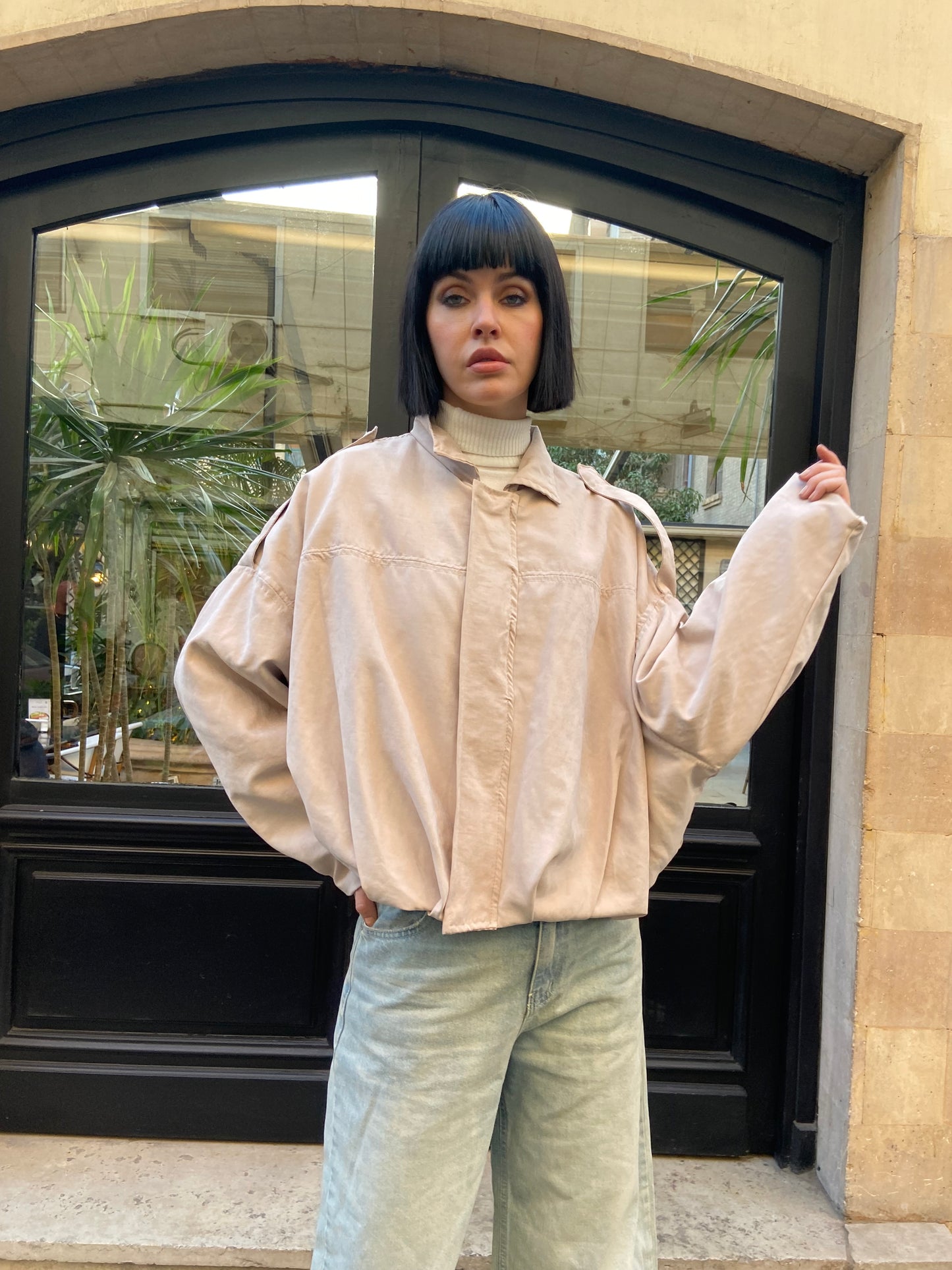 Urban Soft suede Jacket in camel