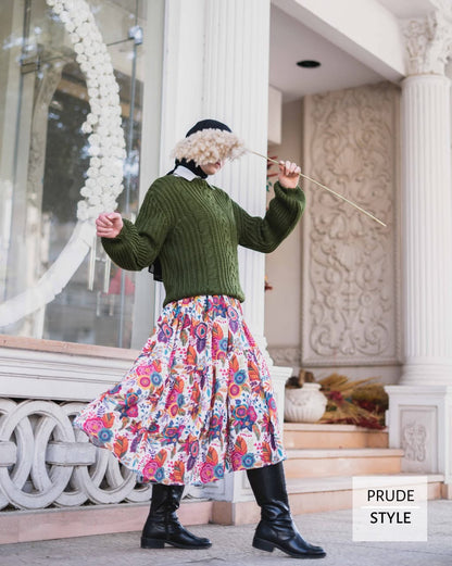 Buffy sleeves sweater in olive