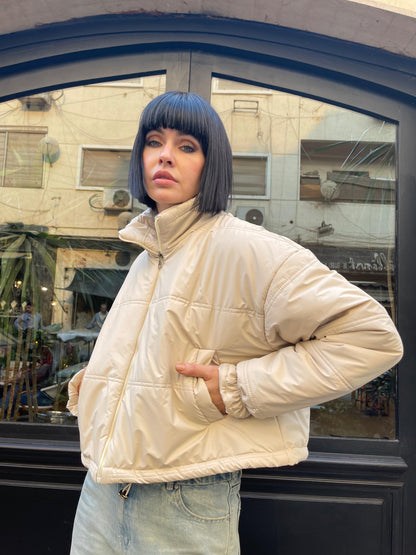 Beige puffer jacket